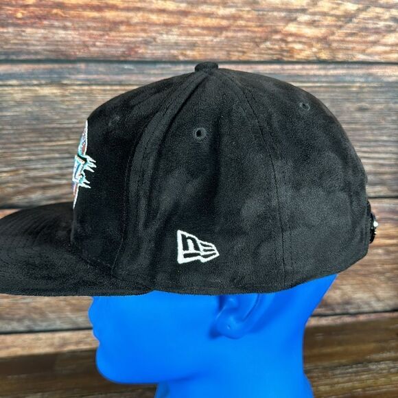 New Era 9Fifty Utah Jazz Velour Black Adjustable Cap - Picture 5 of 8